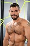 The craving for wang brings furry Bravo Delta face to face with tall, tan Aarin Asker. Bravo\'s thick beard, shady body hair, and rough wang are all prominently on display. Aarin\'s inflexible ass, corpulent nipples, and furry chest are irresistible, and Br