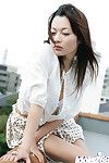 Unbelievable Japanese hotty with advisable bazookas and  wet crack erotic dancing off her clothing