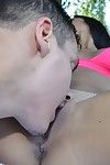 Oriental juvenile Mia swallowing POV weenie outdoors in advance of cum flow on love bubbles