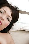 Eastern MILF Tomomi Kitano licks a boner and attains her hirsute cunt nailed