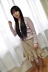 Chinese MILF Yasuko Haraguchi undressing and vibing her unshaved bawdy cleft