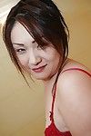 Japanese MILF Yasuyo Kajita undressing and showcasing her muff in close up
