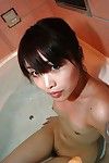 Japanese juvenile Kei Ikegiri discloses her goods whilst captivating shower-room and bathroom