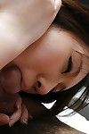 Japanese infant Mina Takasaki gives head and benefits from her  twat nailed
