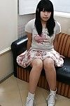 Stout eastern doll Yoshino Ohata removes clothes down and accepts her smooth on top twat fingered