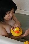 Fat Japanese MILF with  cooter Toshiko Shiraki delicious baths