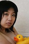 Fat Japanese MILF with  cooter Toshiko Shiraki delicious baths