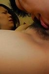 Excited Japanese doxy benefits from her curly uterus group-bonked rough and creampied