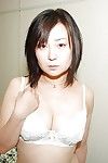Lusty Japanese MILF removes clothes down and has some fur pie vibing enjoyment
