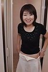 Sassy eastern MILF with mini zeppelins Miki Ando undressing and winsome bath