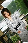 Saucy Chinese chicito in kimono lets a sexual gentleman participate with her billibongs