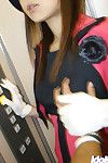 Saucy Japanese dear in pipe attains her unshaved cunt fingered by a stranger