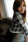 Shy oriental queen with elegant smile Shiho Kitahara slipping off her clad