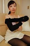 Shy Chinese MILF Tomomi Sone undressing and expposing her princess pot