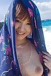 atraente chinês gostosa mari Misaki descobrir ela agradável curvas ao ar livre