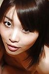Teen-age oriental girl Kei Ikegiri undressing and exposing her gash