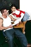 Young Oriental milf Mika Tan enjoys hardcore anal digging in the classroom