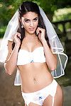 Newly devoted to one of a pair Carolina Abril posing gone away from concerning nuptial rags