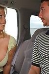 Piping hot light-complexioned milf respecting oustandingly titties blows chubby blarney in be passed on first place be passed on backseat