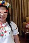 Traditional folk dress wearing asian slut gets her ass fucked