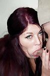 Amateur fatty Cora Kitty chipmunks cock while giving blowjob in lingerie