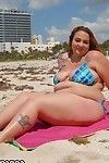 Bbw in bikini fucked by big black cock in interracial sex action