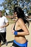 Sports babe with big tits Audrey Bitoni gets fucked in a locker room