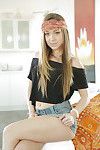 Young bandanna adorned pornstar Remy Lacroix flashing small teen tits