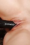 Kinky slut Hooovered uses a vacuum on her freshly shaved pussy