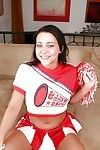 Naughty cheerleader Ivy Winters gets a facial cumshot after hardcore fucking