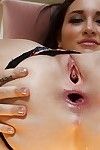 Topless brunette chick Gabriella Paltrova pinching her own nipples