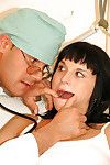 Frisky brunette gets involved into kinky hardcore play with a naughty doctor