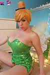Redhead cosplay girl Kayla Kiss showing bare big tits & flashing sexy upskirt