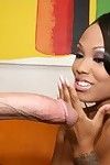 Ebony pornstar Lacey DuValle fucks and takes cum in her mouth