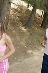 Teen Felony meets a guy outdoor and has her tight cunt fucked hardcore