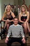Simone sonay trains a eager slave with her step daughter miss mona wales both fu