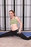 Flexy babe with tiny tits Leighlani Red gets rid of her sport outfit