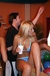 Lecherous chicks with tempting curves enjoys a wild groupsex party