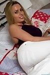 Perfect blonde holly in her tight white jeans