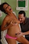 Pervy gyno plows mature pregnant Nancy's cunt before cumming on her