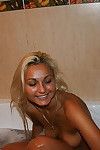 Stunning amateur blonde taking a bath and exposing her sexy body