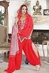Voluptuous Indian MILF Priya Anjeli Rai gets rid of her ethnical outfit