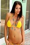 Poolside yellow bikini