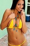 Poolside yellow bikini