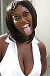 Hot ebony babe Rayne Falls masturbating pussy with her girlfriends