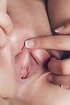 Solo girl Jillian Janson sporting erect nipples while masturbating