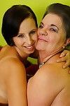 Horny old and teen lesbian couple fooling around