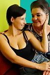 Horny old and teen lesbian couple fooling around