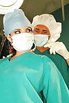Hot babe in surgeon uniform Andy San Dimas stripped and fucked