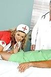Sexy nurse Roxie is taking part in a hot threesome with a doctor
